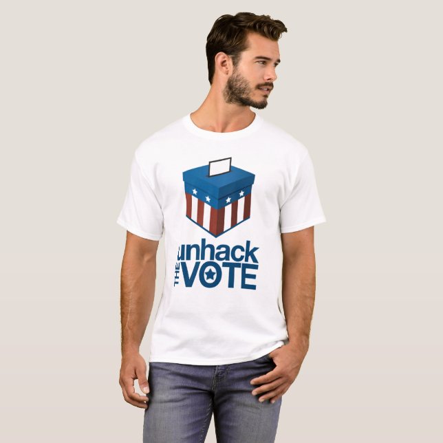 Unhack le T-shirt des hommes de vote (Devant entier)