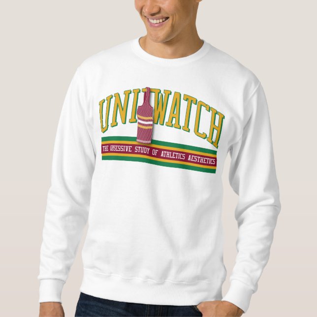 Uni sweatshirt de montre (blanc) (Devant)