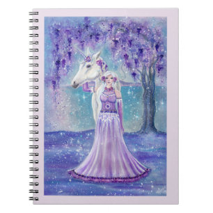 Unicorn and Fairy notebook journal by Renee Lavoie