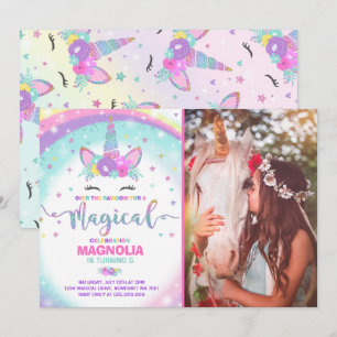 Unicorn Anniversaire Invitation Magique Unicorn Pa