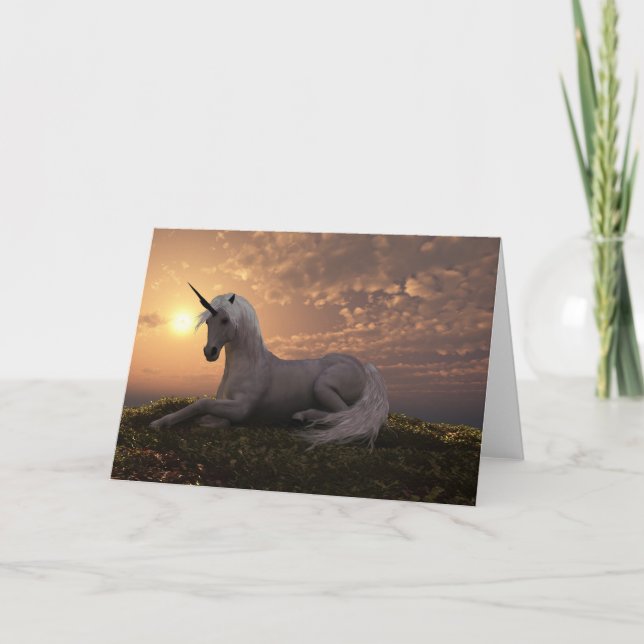 UNICORN BLANK GREETING CARTE (Devant)