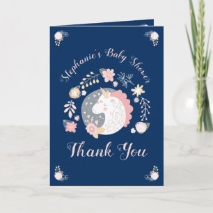 Unicorn Blush & Navy Baby shower Merci