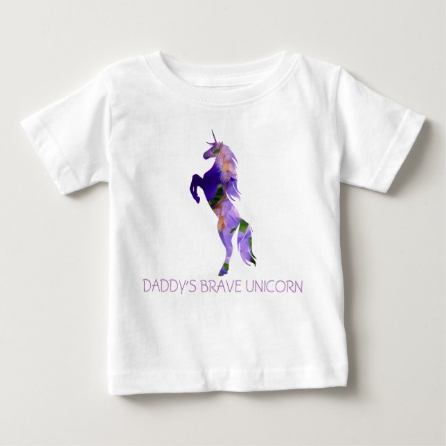 Unicorn Brave Baby Fine Jersey T-shirtBaby T-shirt (Devant)