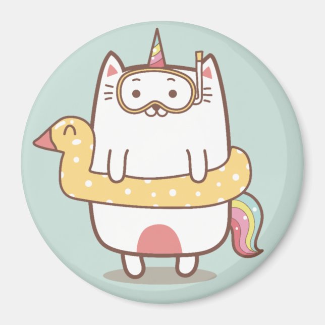 Unicorn Cat Magnet (Devant)