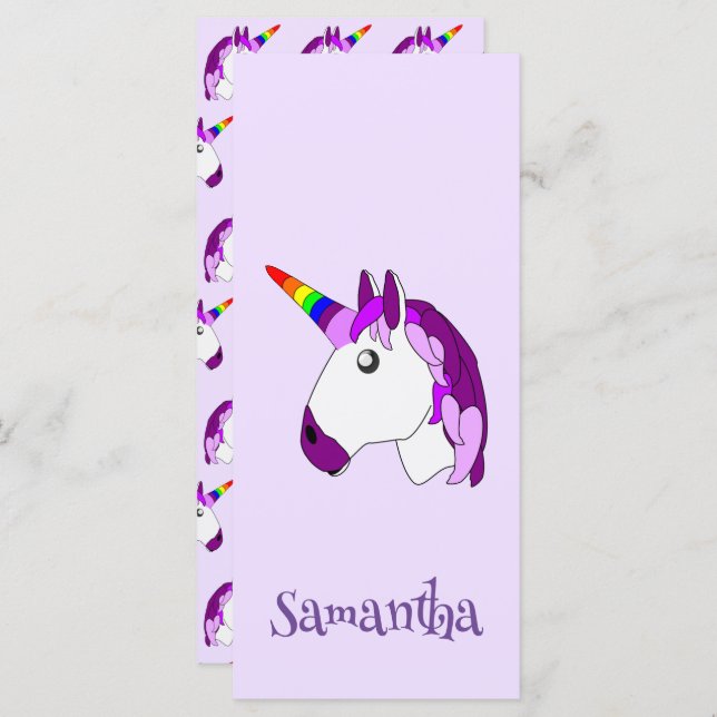 Unicorn Design Signet personnalisé (Devant / Derrière)