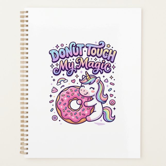 Unicorn Donut Touch My Magic Gift Idea Sticker and (Devant)