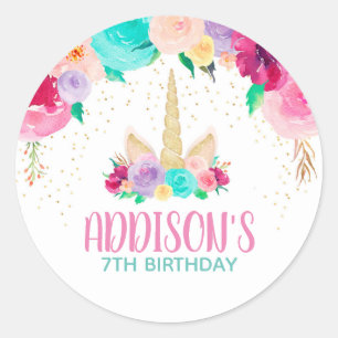 Unicorn Dreams Anniversaire Fête Favoriser Sticker