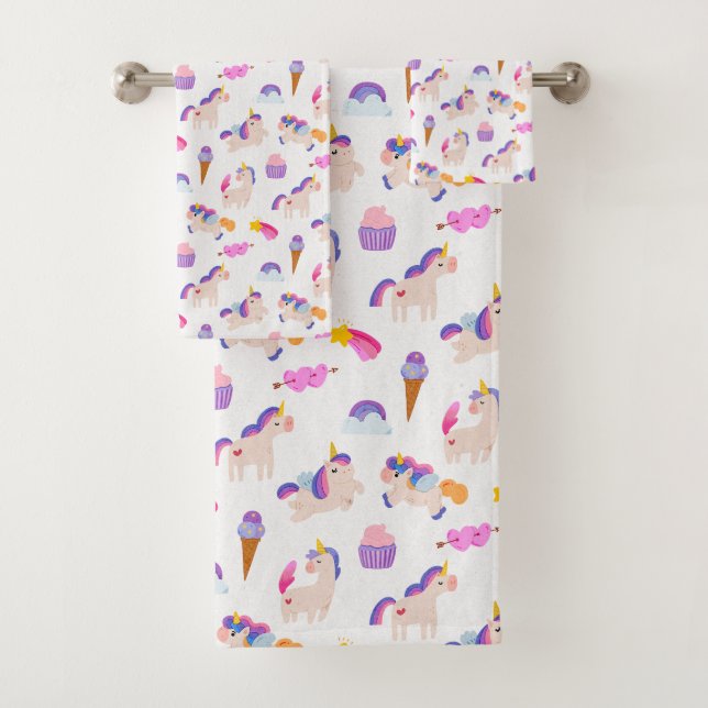 Unicorn Dreams Bath Towel Set (v.2) (En situation)
