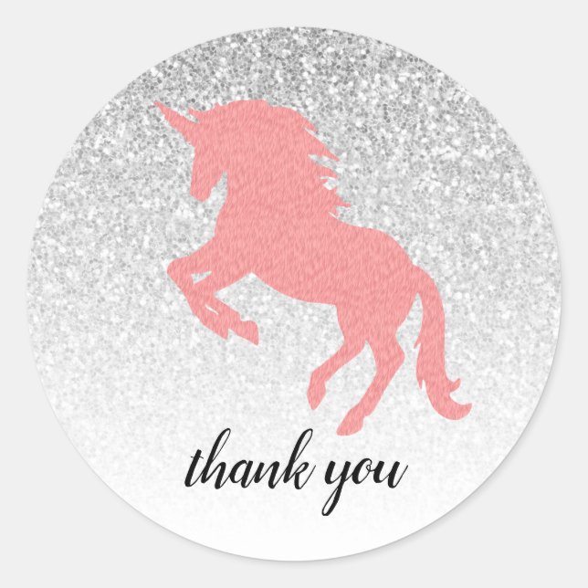 Unicorn Étincelle Joyeux Stickers de fête d'annive (Devant)