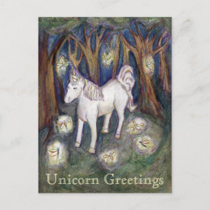 Unicorn Fairy Salutation Customisée Cartes postale