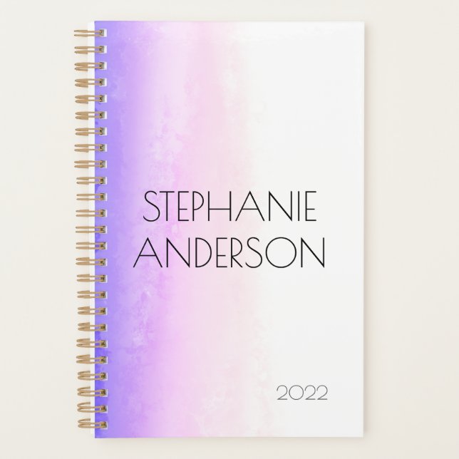 Unicorn Holographie Aquarelle Abstraite Planner (Devant)