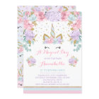 Unicorn Invitation Anniversaire Pink Gold Unicorn