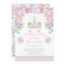 Unicorn Invitation Anniversaire Pink Gold Unicorn