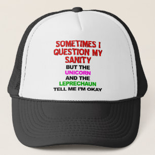 Unicorn Leprechaun Sanity Funny Casquette Casquett