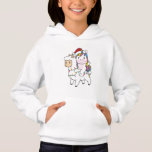 Unicorn Llama Christmas Snow Winter Animals Adult<br><div class="desc">The unicorn rides too christmas on the Lama. Funny animals with gifts and snow to the holidays. Also funny for Christmas in July. Unicorns are sweet animals and perfect for Christmas.</div>