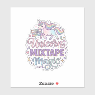 Unicorn Mixtape Magie Autocollant et Chemise Adora