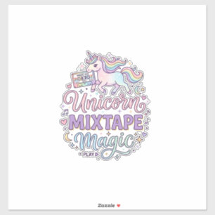 Unicorn Mixtape Magie Autocollant et T-shirt Adora