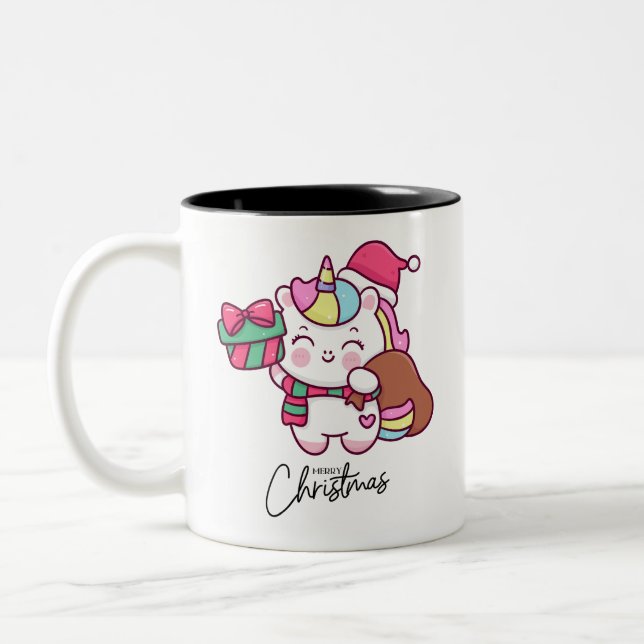 Unicorn mug design for Christmas  (Gauche)