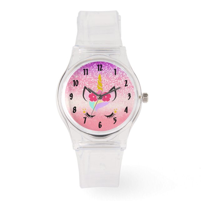 Unicorn Ombre Parties scintillant montre poignet p (Recto)