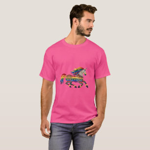 Unicorn Prance Folk Imprimer T-shirt Unisex