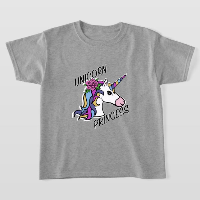 Unicorn Princess Design - T-shirt de base pour fil (Poser)