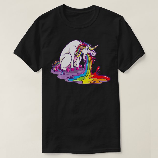Unicorn Puking Rainbow Pullover (Design devant)