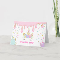 Unicorn Slime Carte de remerciements Unicorn Slime
