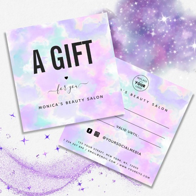 Unicorn Tie Dye Élégant Salon de Beauté Moderne Lo (Créateur téléchargé)