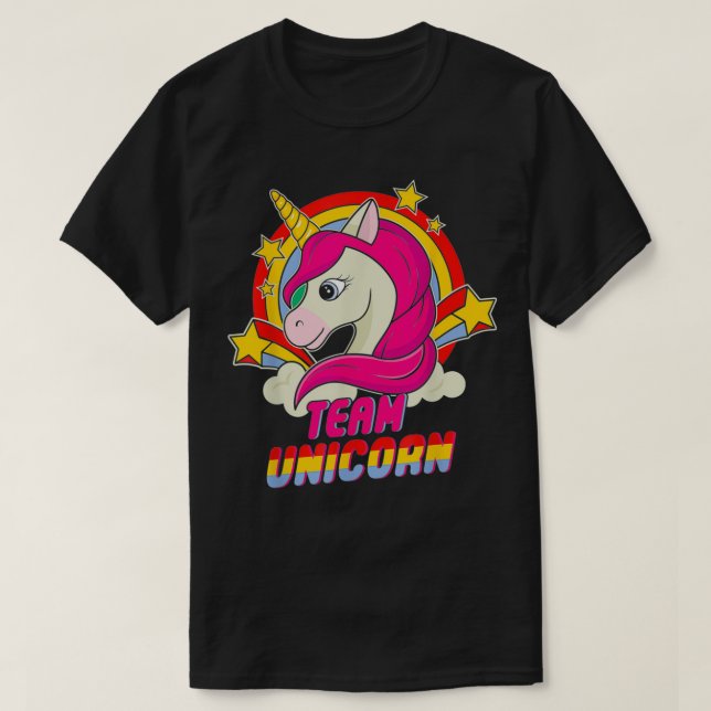 Unicorn Tshirt Pony Girly Birthday Girls (Design devant)