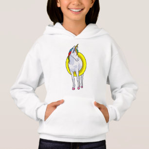 Unicorne à la natation avec anneau de nage