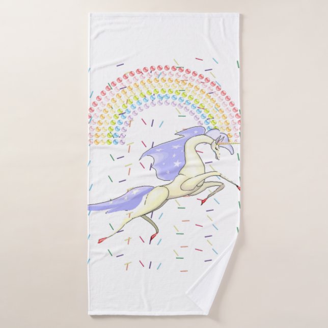 Unicorne, Arc En Ciel Jeux de serviettes de bain c (Serviette de bain)