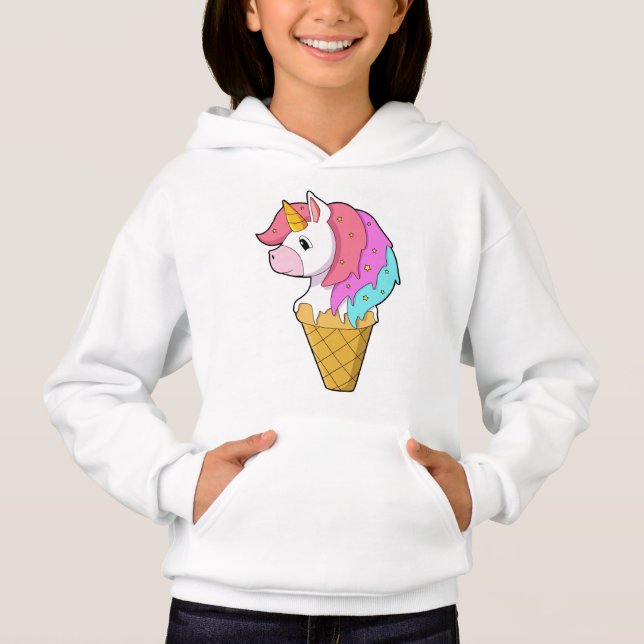 Unicorne avec crème glacée (Devant)