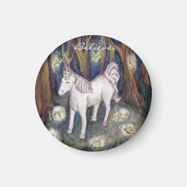 Unicorne avec Fairies Custom Refrigerator Magnets (Devant)