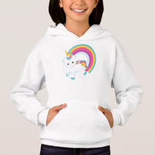 Unicorne avec Rainbow Girl