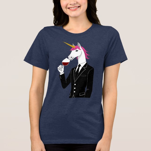 Unicorne Boire Vin TShirt (Recto)