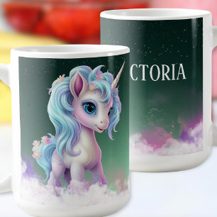 Unicorne colorée nom Mug