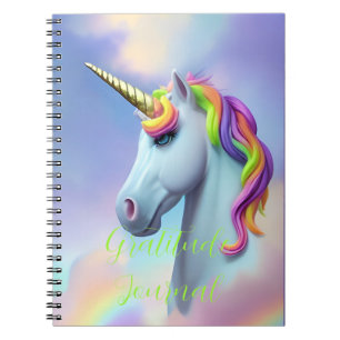 Unicorne colorée Rainbow Gratitude Journal
