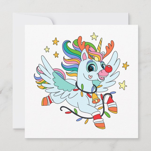 unicorne de cerf de Père Noël mignonne (Devant)