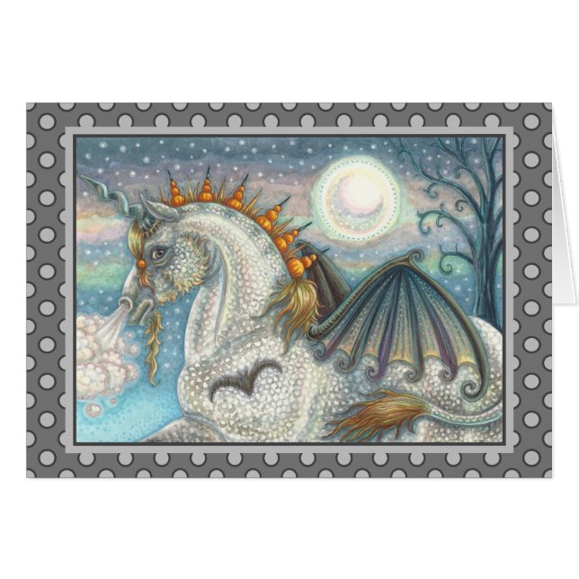 UNICORNE DE HALLOWEEN GOTHIQUE, AILES DE MORCEAUX, (Devant horizontal)
