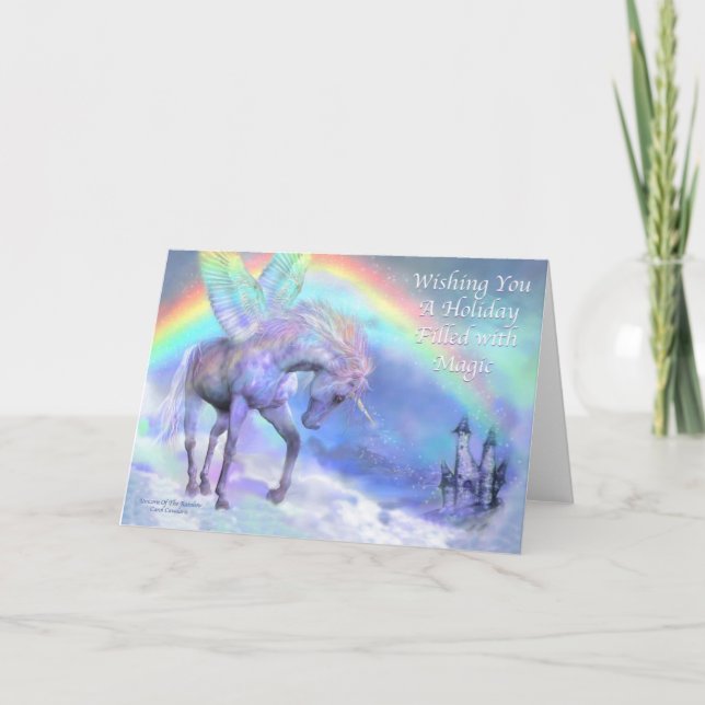 Unicorne De La Carte Rainbow Holiday (Devant)