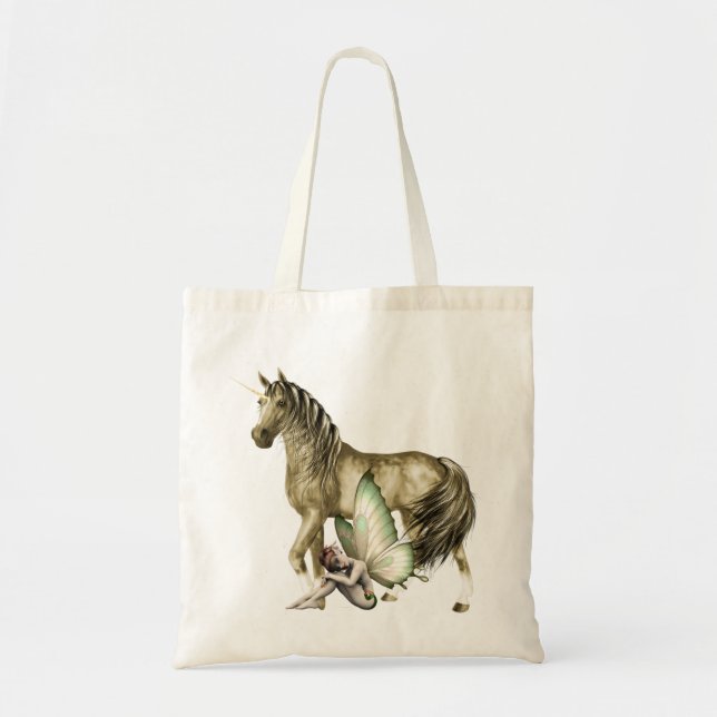 Unicorne d'or et sac de fée timide (Devant)