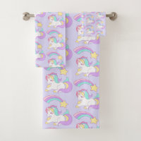 Unicorne dormant mignon avec étoile de tir colorée