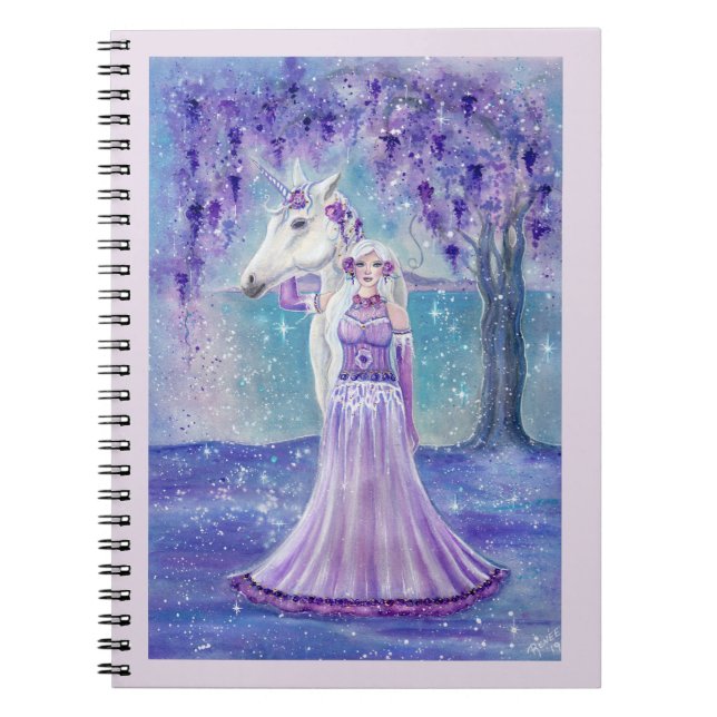 Unicorne et Fairy journal carnet par Renee Lavoie (Devant)
