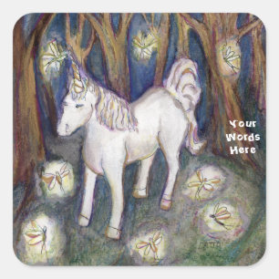 Unicorne & Fairies Forest Art Autocollants personn