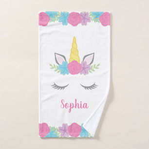 Unicorne florale Visage personnalisé enfants