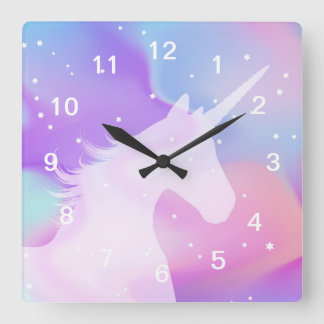 Unicorne - Horloge Mur Acrylique