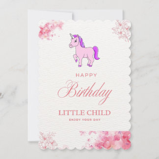 Unicorne magique Invitation Anniversaire Unicorn