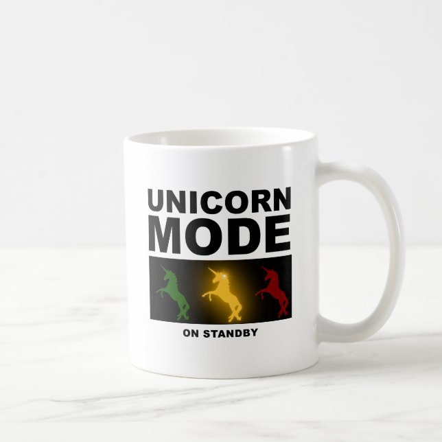 Unicorne Mode de veille Funny Mug (Droite)