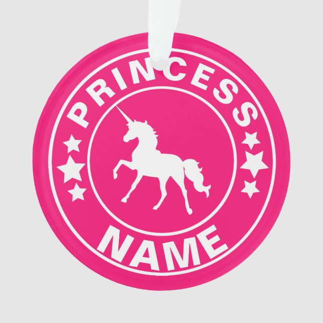 Unicorne Nom personnalisé princesse Arc en arc ros (devant)