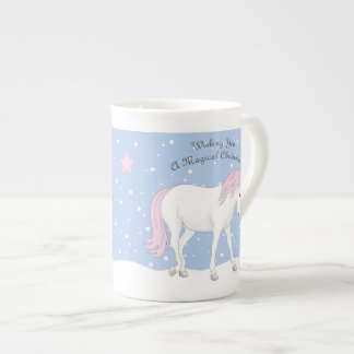 Unicorne Personnalisée Christmas Bone China Mug